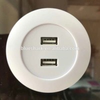 Mini round sofa dual USB female charger socket for mobile / Ipad