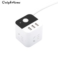 3 Usb Ports Wall Charger Cube Power Board Strip Dc5v 2.1a 4 Socket Cord Charger Charging Outlet Portable Phone Charger