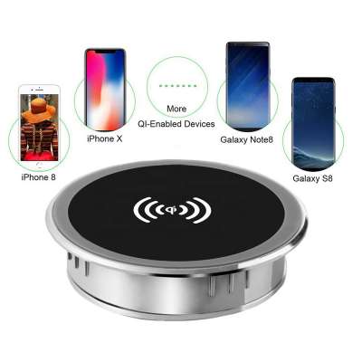 Wholesale Direct Selling Embedded Wireless Charging Office Table Desktop Embedded 15W Fast Wireless Charging Charger