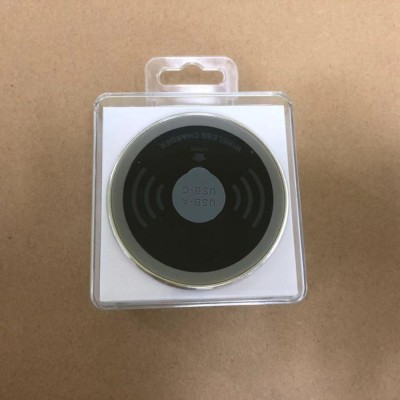 5V 3A qi wireless power charger with USB and Type C charger grommet socket for furniture